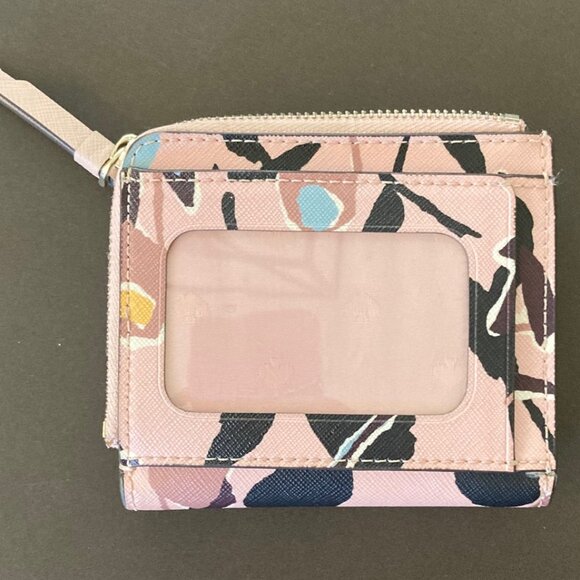 Kate Spade Pink Bifold Wallet Cameron Paper Rose Small L-zip Billfold - Picture 7 of 12
